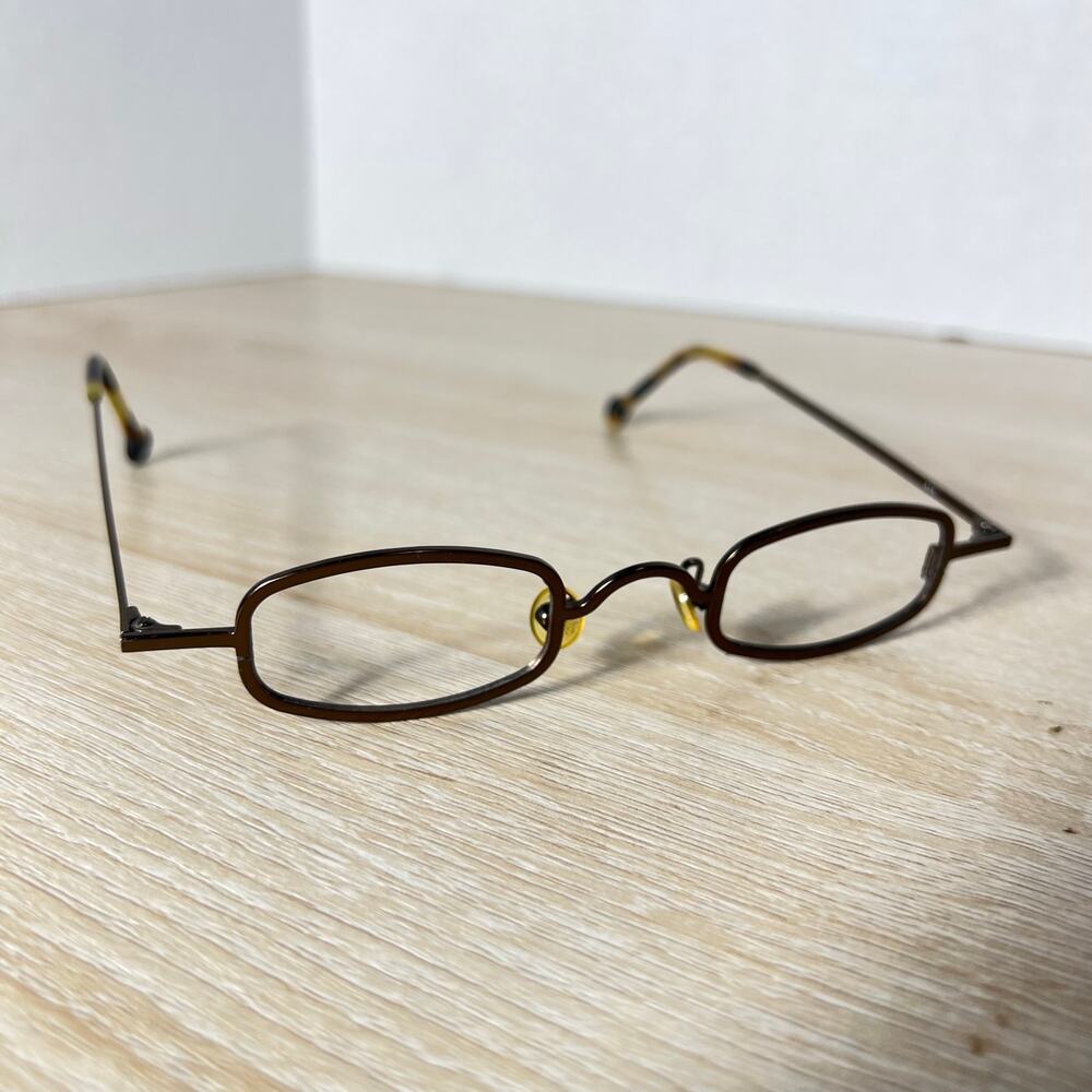 l.a. Eyeworks Hobbs 414 Eyeglasses Brown Metal Frames Only 41-22-130